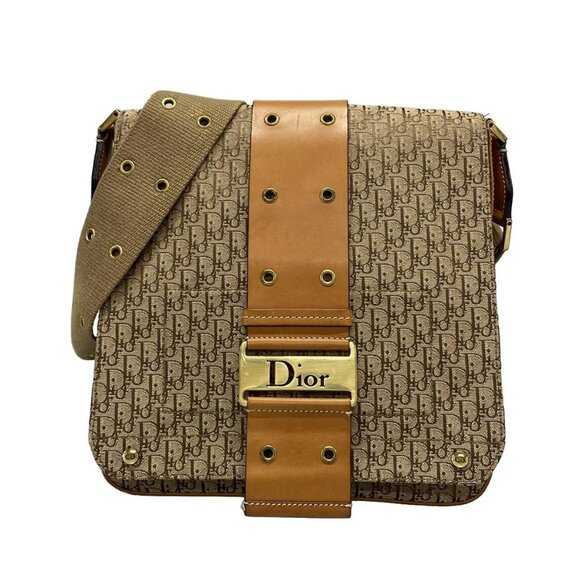 Auth DIOR/ChristianDior Street Chic, Trotter Beige Light Brown Jacquard Leather - Picture 1 of 16